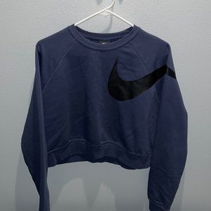 Blue Cropped Nike Sweatshirt